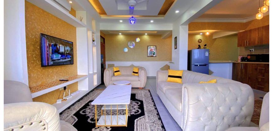 Nyali, Mombasa, 2 bedroom one ensuite Sea view fully furnished apartment in Nyali, Mombasa, 3 minutes walk to the beach,